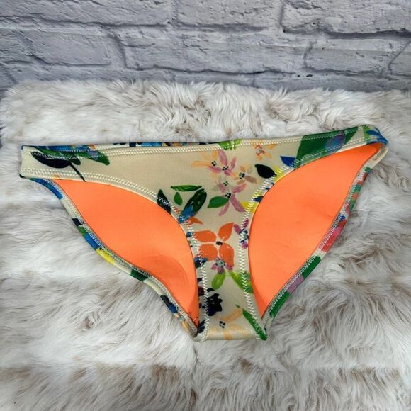 Triangl Neoprene Floral Bikini Bottom Size Small - Picture 1 of 5